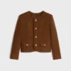 Veste Chelsea en tweed de laine et mohair