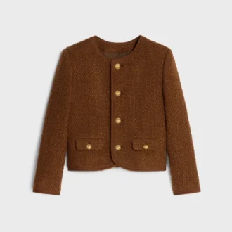 Veste Chelsea en tweed de laine et mohair
