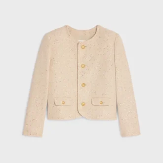Veste Chelsea en tweed de soie à paillettes
