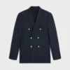 Veste Classic en laine à chevrons