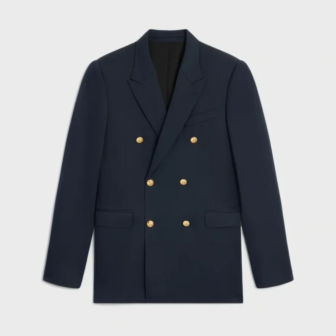 Veste Classic en laine à chevrons