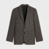 Veste Classic en laine à micro-motif pied-de-poule Veste Classic en laine à micro-motif pied-de-poule