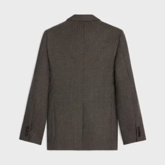 Veste Classic en laine à micro-motif pied-de-poule