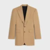 Veste Colonne en laine diagonale