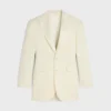 Veste Colonne en laine diagonale