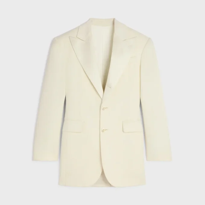 Veste Colonne en laine diagonale