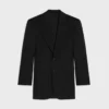 Veste Colonne en laine diagonale