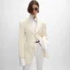 Veste Colonne en laine diagonale