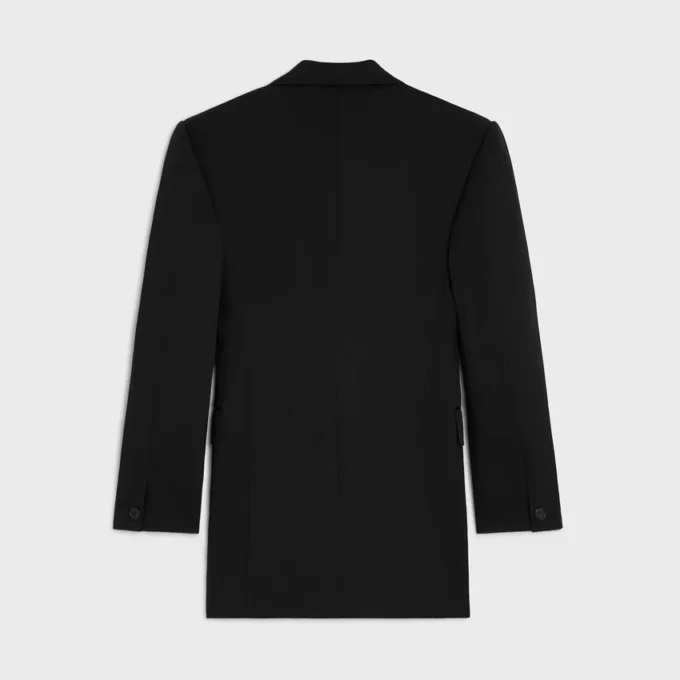 Veste Colonne en laine diagonale