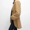 Veste Colonne en laine diagonale