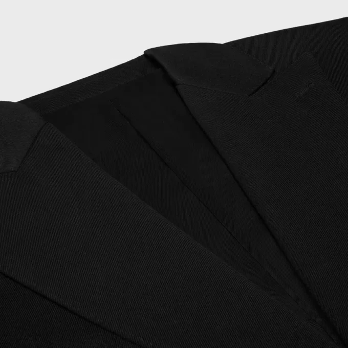 Veste Colonne en laine diagonale