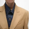 Veste Colonne en laine diagonale