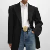 Veste Colonne en laine diagonale
