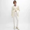 Veste Colonne en laine diagonale