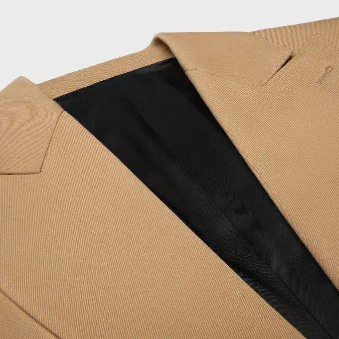 Veste Colonne en laine diagonale