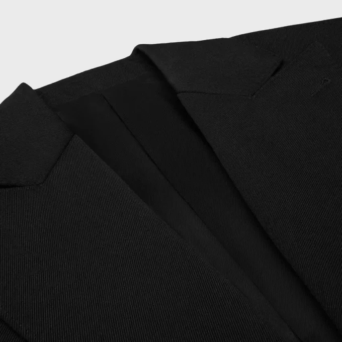 Veste Colonne en laine diagonale