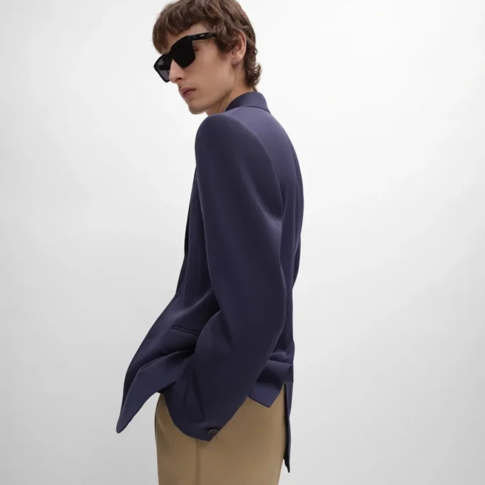 Veste Colonne en laine Grain De Poudre