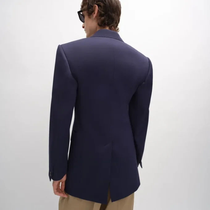 Veste Colonne en laine Grain De Poudre