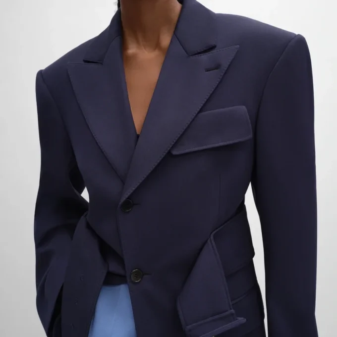 Veste Colonne en laine Grain De Poudre