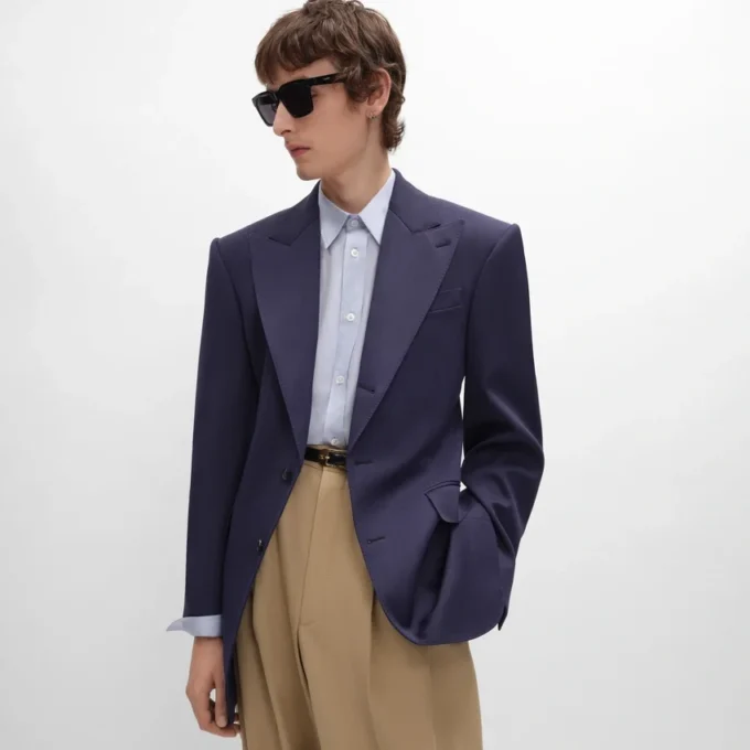 Veste Colonne en laine Grain De Poudre