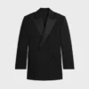 Veste Colonne Tux en gabardine de laine et mohair