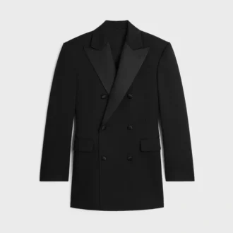 Veste Colonne Tux en gabardine de laine et mohair