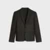 Veste courte en flanelle de cachemire