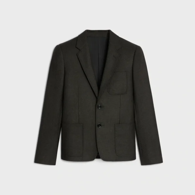 Veste courte en flanelle de cachemire