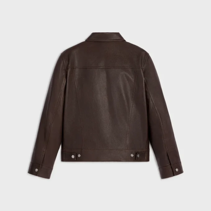 Veste de camionneur en cuir d’agneau Veste de camionneur en cuir d’agneau