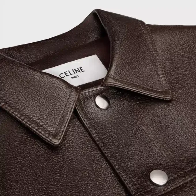 Veste de camionneur en cuir d’agneau Veste de camionneur en cuir d’agneau