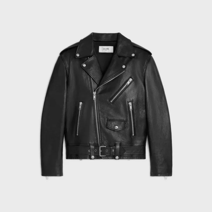 Veste de motard en cuir de veau Veste de motard en cuir de veau