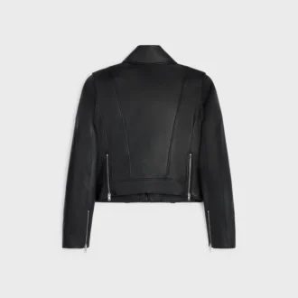 Veste de motard en cuir de veau