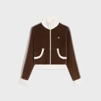 Veste de survêtement en jersey de velours
