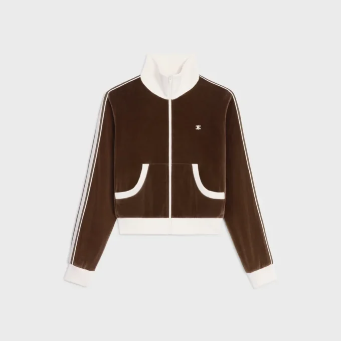 Veste de survêtement en jersey de velours