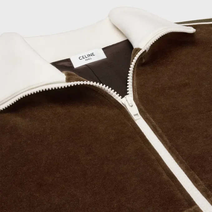 Veste de survêtement en jersey de velours