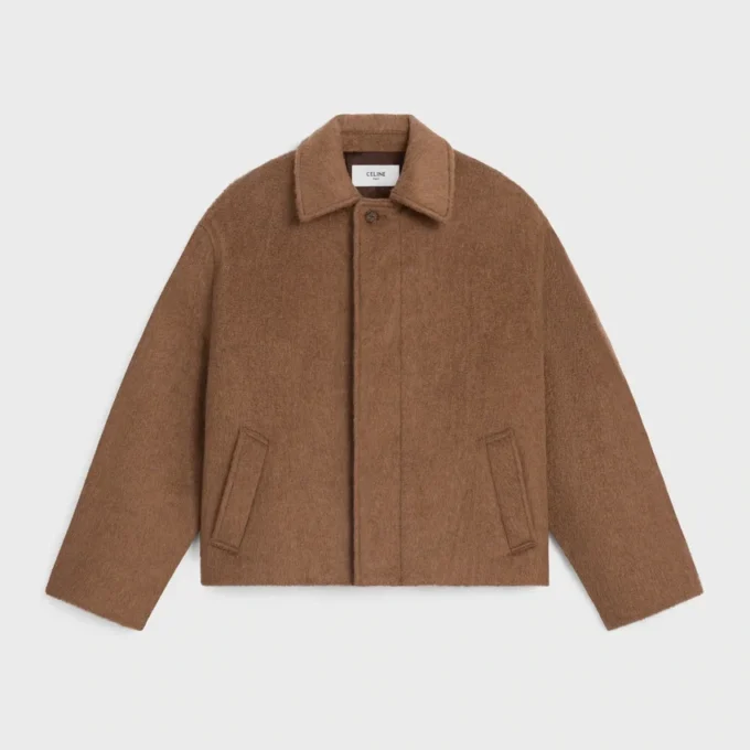 Veste en cachemire double face et poil de chameau