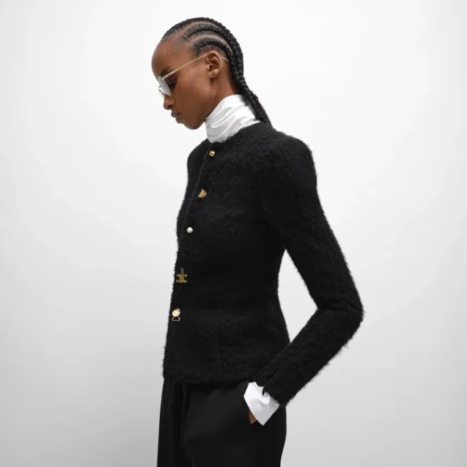 Veste en cachemire et laine Natta