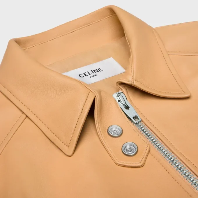 Veste en cuir d’agneau Plonga Veste en cuir d’agneau Plonga