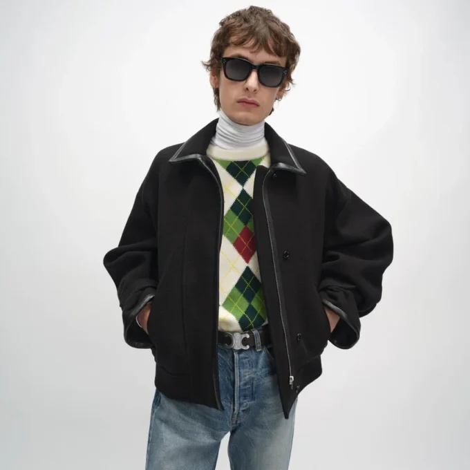 Veste en feutre de laine double face