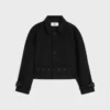 Veste en gabardine de coton et laine