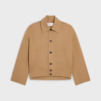 Veste en gabardine de coton et laine