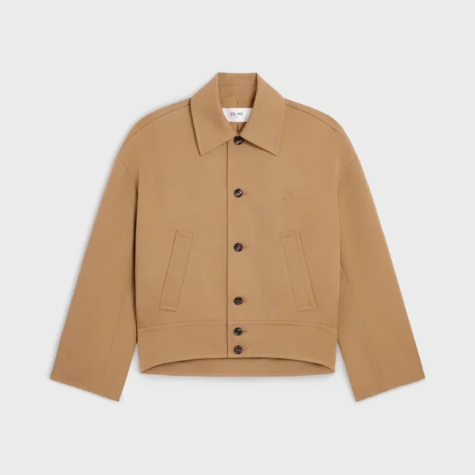 Veste en gabardine de coton et laine Veste en gabardine de coton et laine