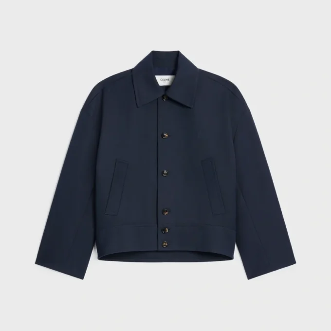 Veste en gabardine de coton et laine Veste en gabardine de coton et laine