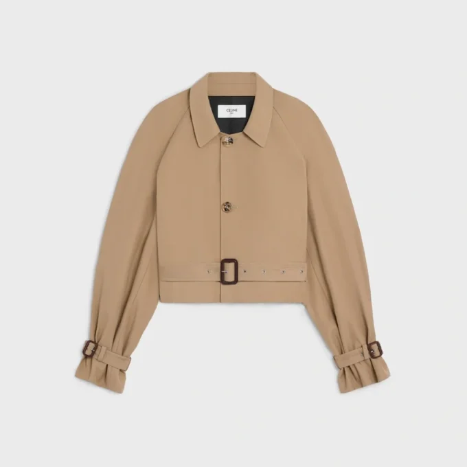 Veste en gabardine de coton et laine Veste en gabardine de coton et laine