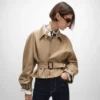 Veste en gabardine de coton et laine Veste en gabardine de coton et laine
