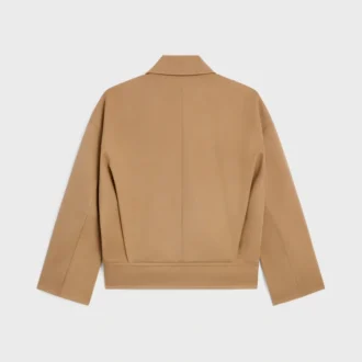 Veste en gabardine de coton et laine