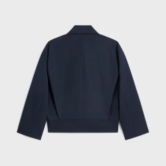 Veste en gabardine de coton et laine