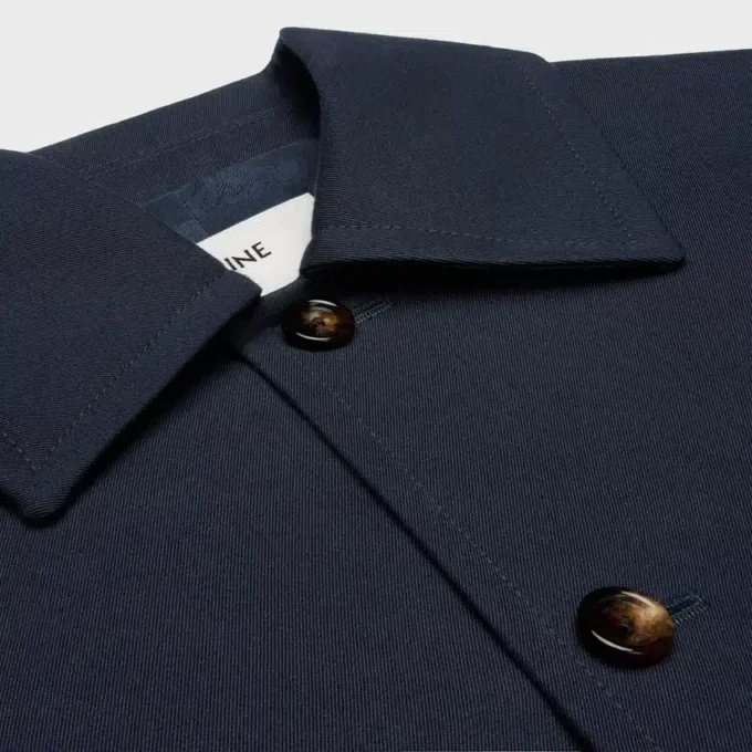 Veste en gabardine de coton et laine Veste en gabardine de coton et laine