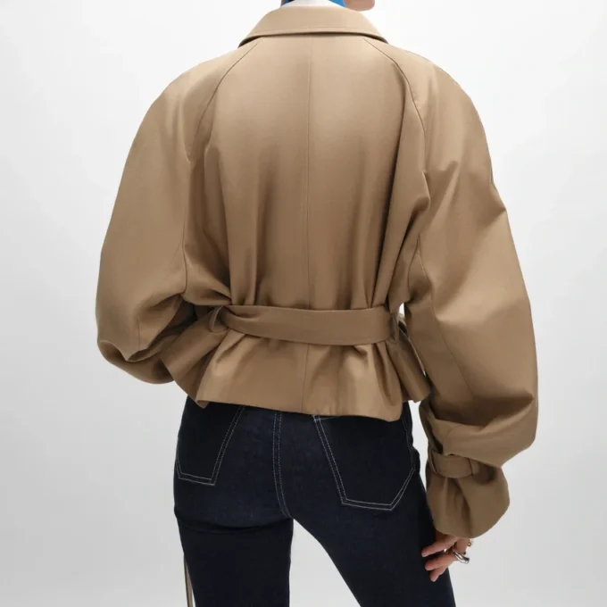 Veste en gabardine de coton et laine Veste en gabardine de coton et laine