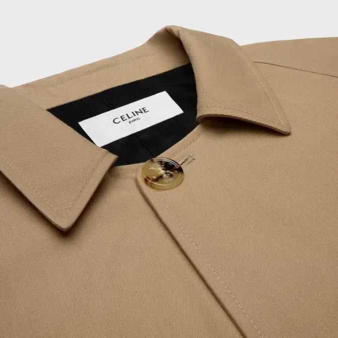 Veste en gabardine de coton et laine Veste en gabardine de coton et laine